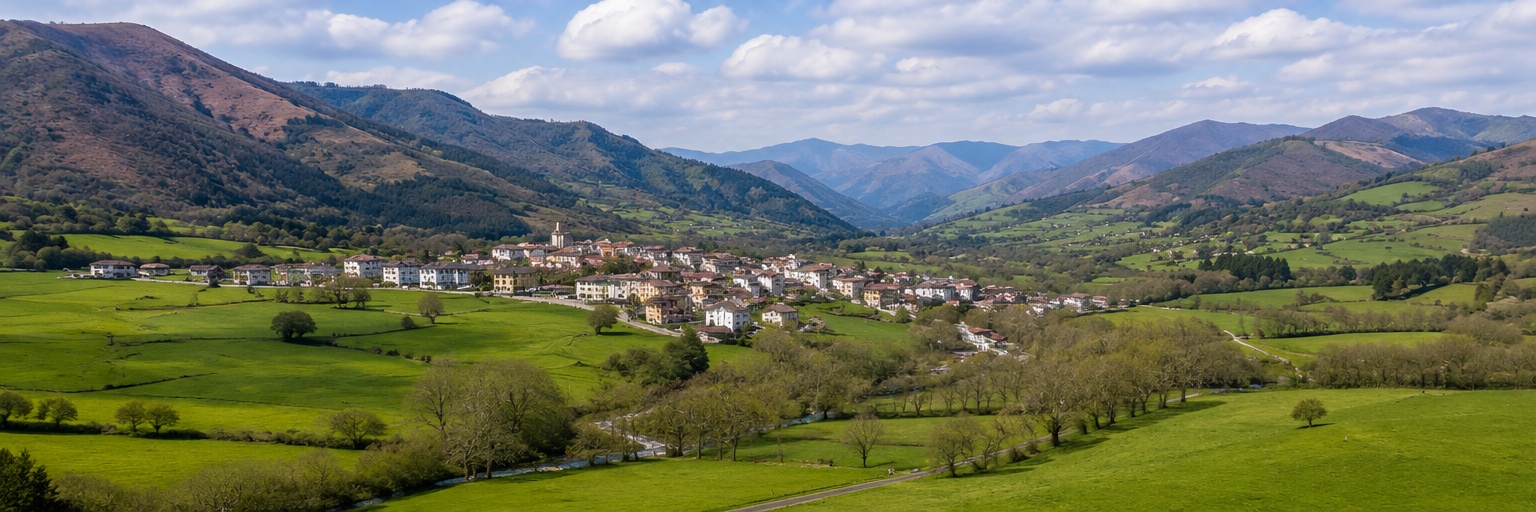 Panorámica de Vega de Pas y sus montañas